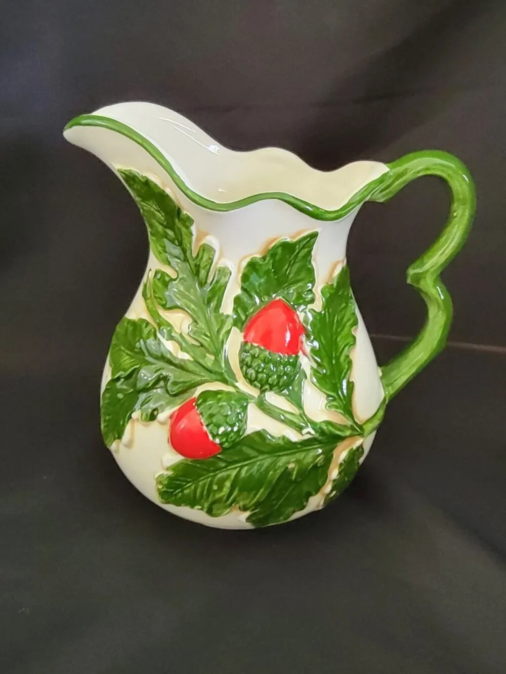 RARE Vintage Relpo Acorn & Oak Leaf Pitcher Planter
